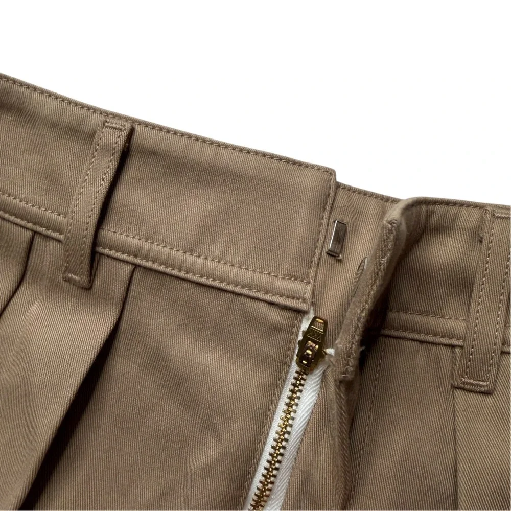 CITIZENS OF HUMANITY Pleated Mini Skirt Khaki Twill Women's Size 27 Preppy